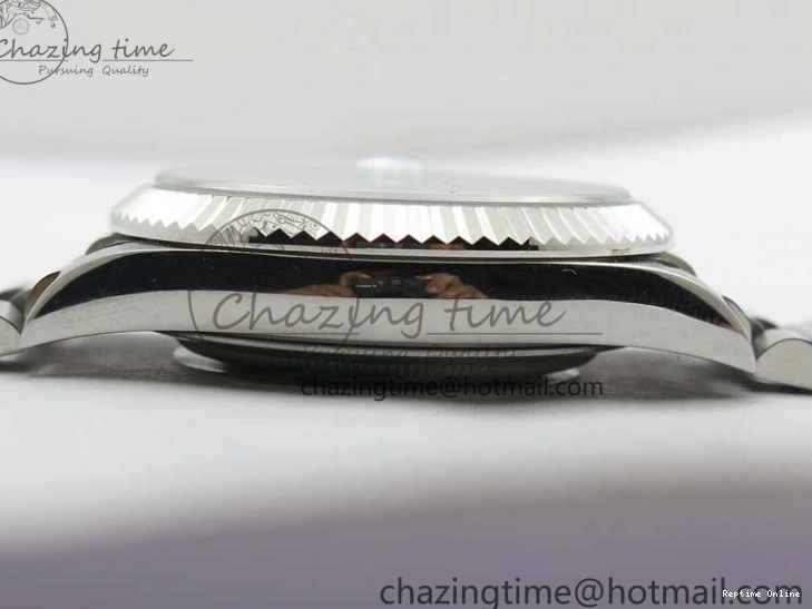 0417 SoftTouch Day-Date 40mm 228239 BP New Dial Version 904 SS Ice Blue T Crystal Markers Dial on SS President Bracelet A 2822